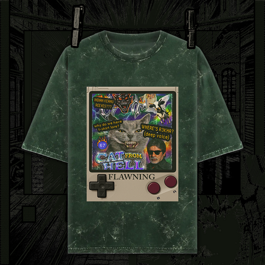 Neko chan x Bach chan | Acidwashed Oversized Tshirt